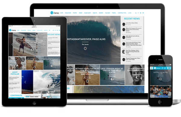 Homepage on different devices